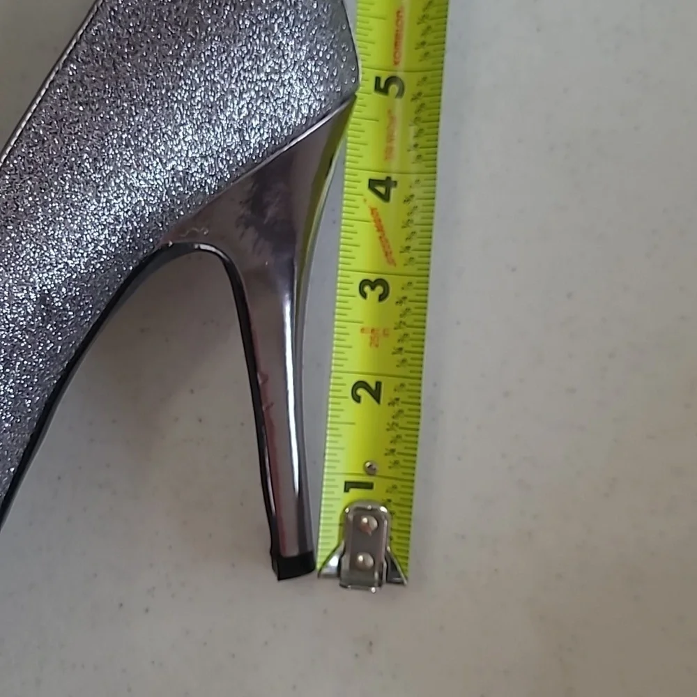 Jacqueline Ferrar Dark Grey/Silver Glitter platform heels size 8